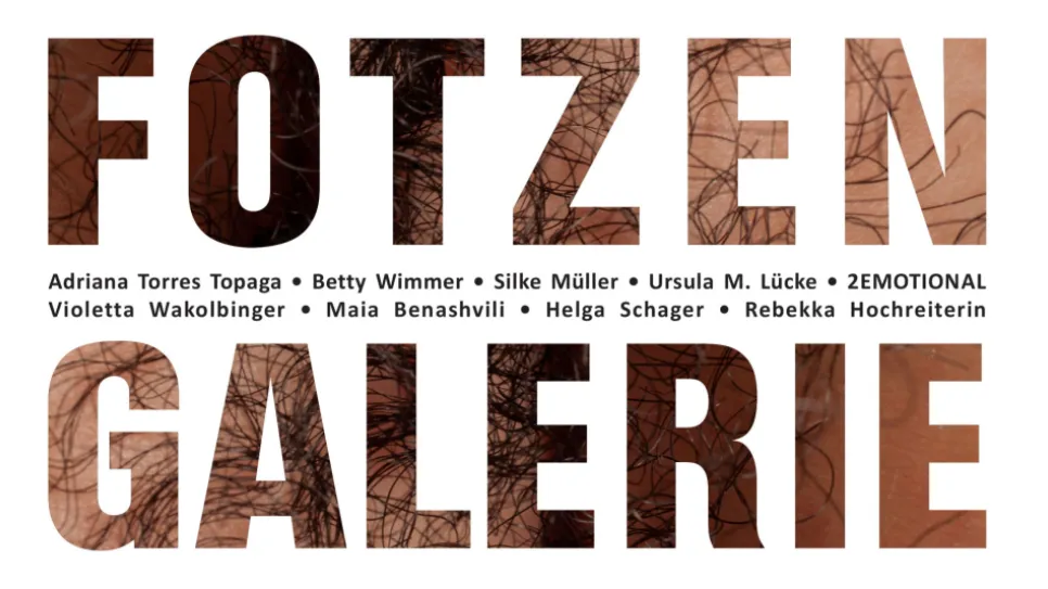 Einladung Fotzengalerie; Layout Rebekka Hochreiterin