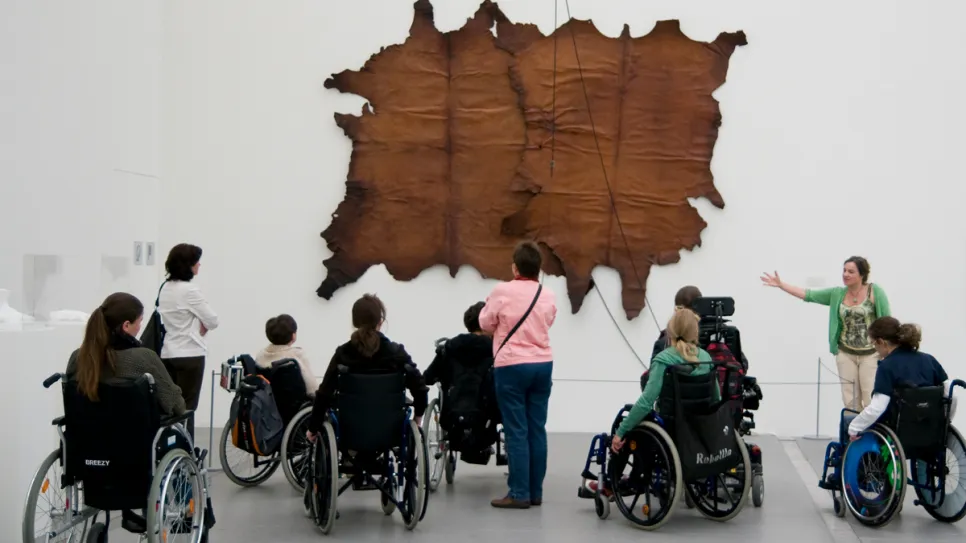 Foto: Intervention zu Barrierefreiheiten im Museum