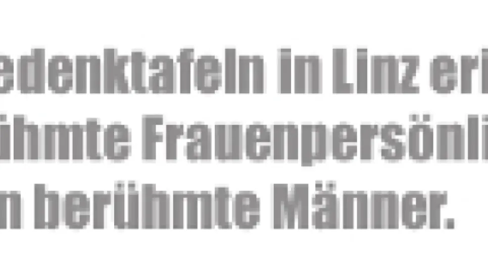 Textgrafik mit Zahlen über Gedenktafeln in Linz, hervorgehobene Acht.