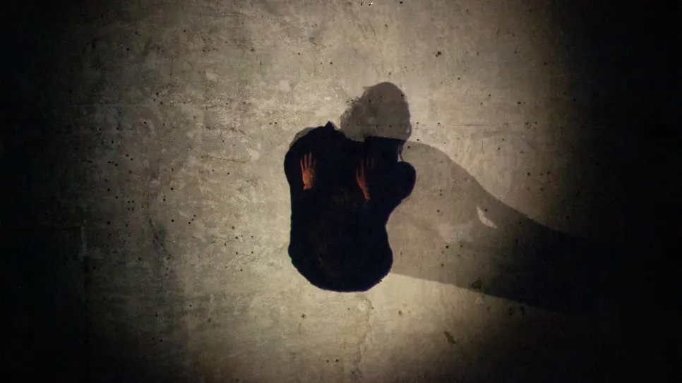 Filmstill from the Performance with Christa Wall 