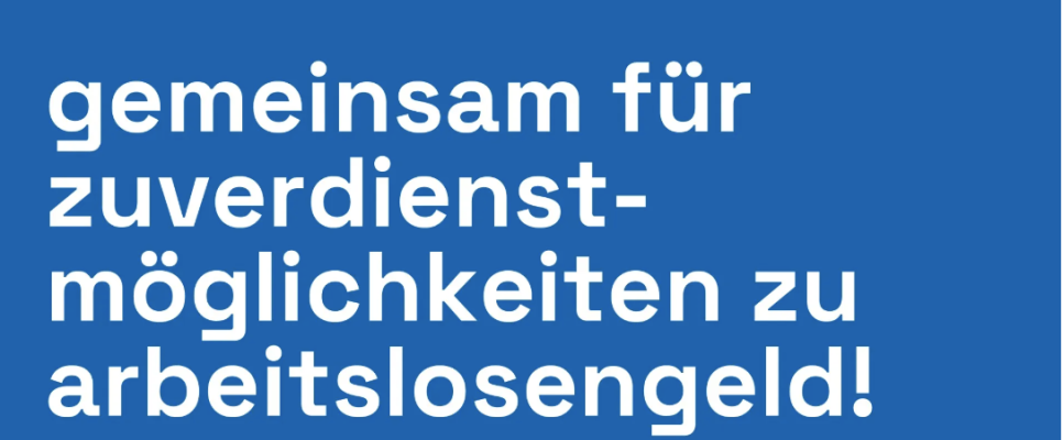 Logo mit weißem Text auf blauem Hintergrund: "toolbox, gemeinsam für Zuverdienstmöglichkeiten."