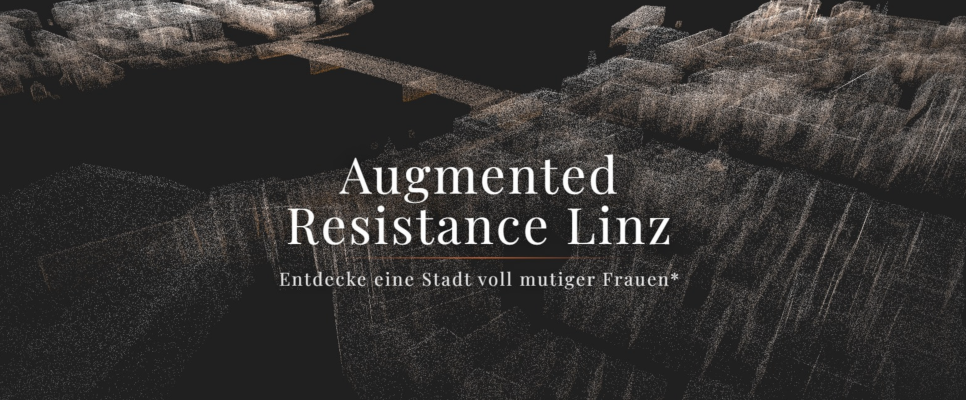 Logo: Augmented Resistance Linz, Entdecke eine Stadt voll mutiger Frauen*.walk.at