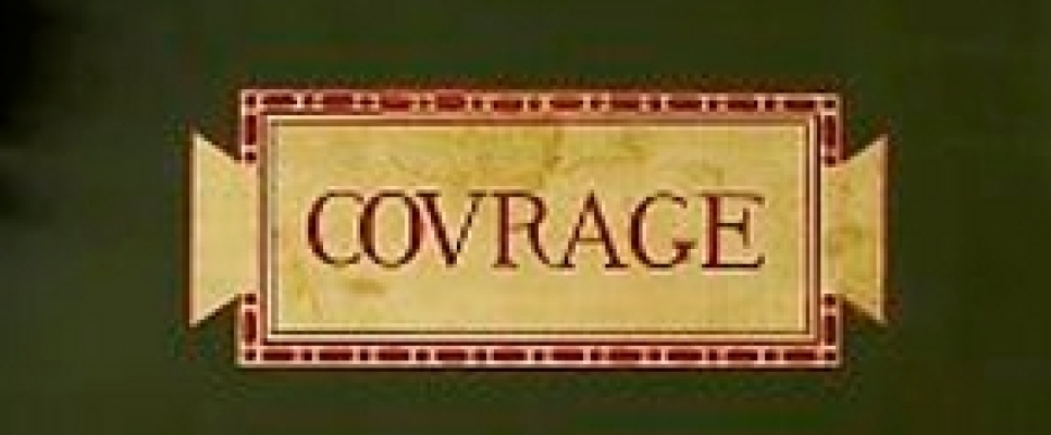 Grafik mit "COVRAGE" auf grünem Hintergrund.