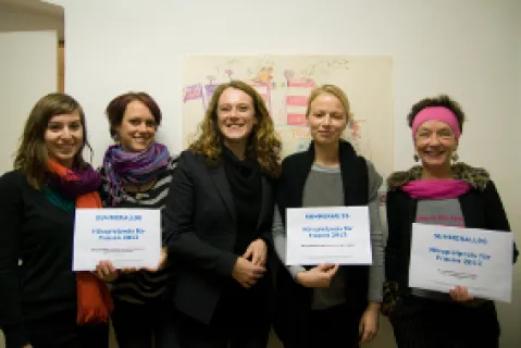 Foto: Gewinner_innen - 1. Hörspielpreis für Frauen!