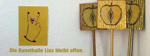 Bild Kunstwerke von Helga schager und Silke Müller zur Ausstellung die Fotzengalerie gastiert in der Kunsthalle