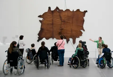 Foto: Intervention zu Barrierefreiheiten im Museum