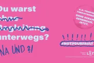 Kampagne mit Text in rosa