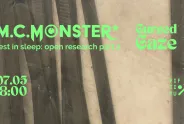 Grafik mit Text in Neon-Grün auf beigem Hintergrund, Termin 07.05 18:00.