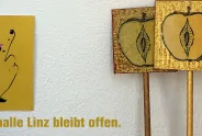 Bild Kunstwerke von Helga schager und Silke Müller zur Ausstellung die Fotzengalerie gastiert in der Kunsthalle