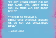 Stickerbild mit Forderung von Audre Lord ©️ Rebekka Hochreiter