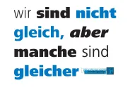 Flyer: Wir sind nicht alle gleich, aber manche sind gleicher