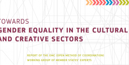 Cover: "Towards gender equality in the cultural and creative sectors" Report