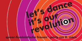 Flyer: Queer-feministische Frauen*-Party am 8. März