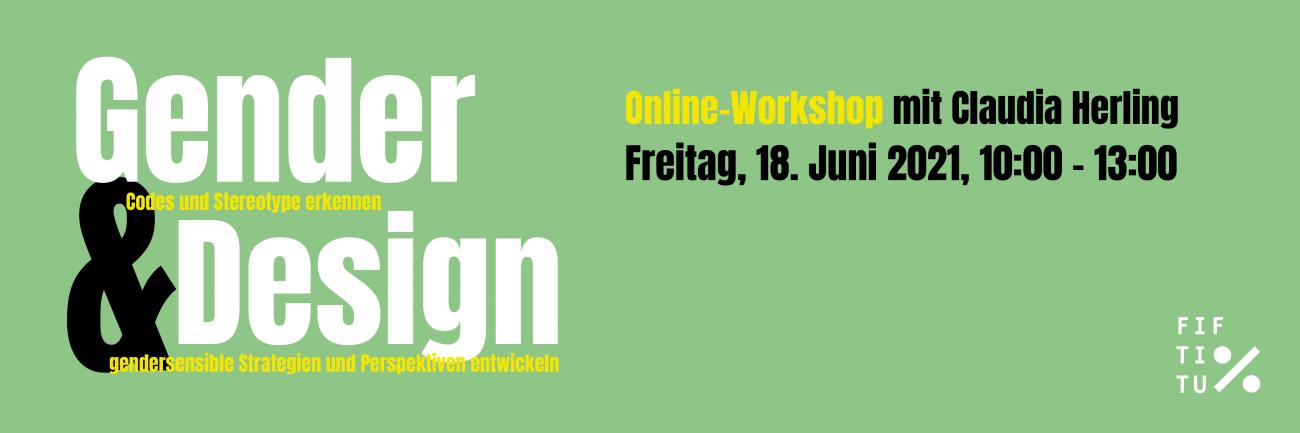 Titelbild Workshop Gender & Design; Design: Rebekka Hochreiter