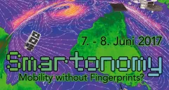 Grafik mit bunten Strudeln, Satelliten und den Daten 7.-8. Juni 2017.