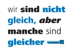 Flyer: Wir sind nicht alle gleich, aber manche sind gleicher